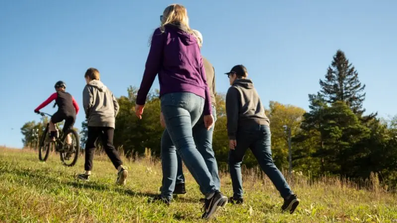 Family hiking