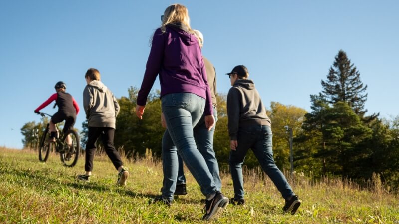 Family hiking