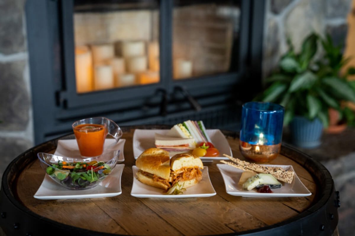 Trail Hub cocktail hour food